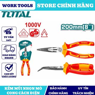 Đồ nghề total kềm mũi nhọn mỏ cong cách điện thtip2481