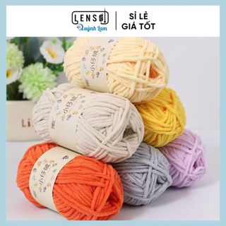 Len nhung mèo tiểu tử dung sợi nhỏ loại i 50gr màu 1 - màu 31