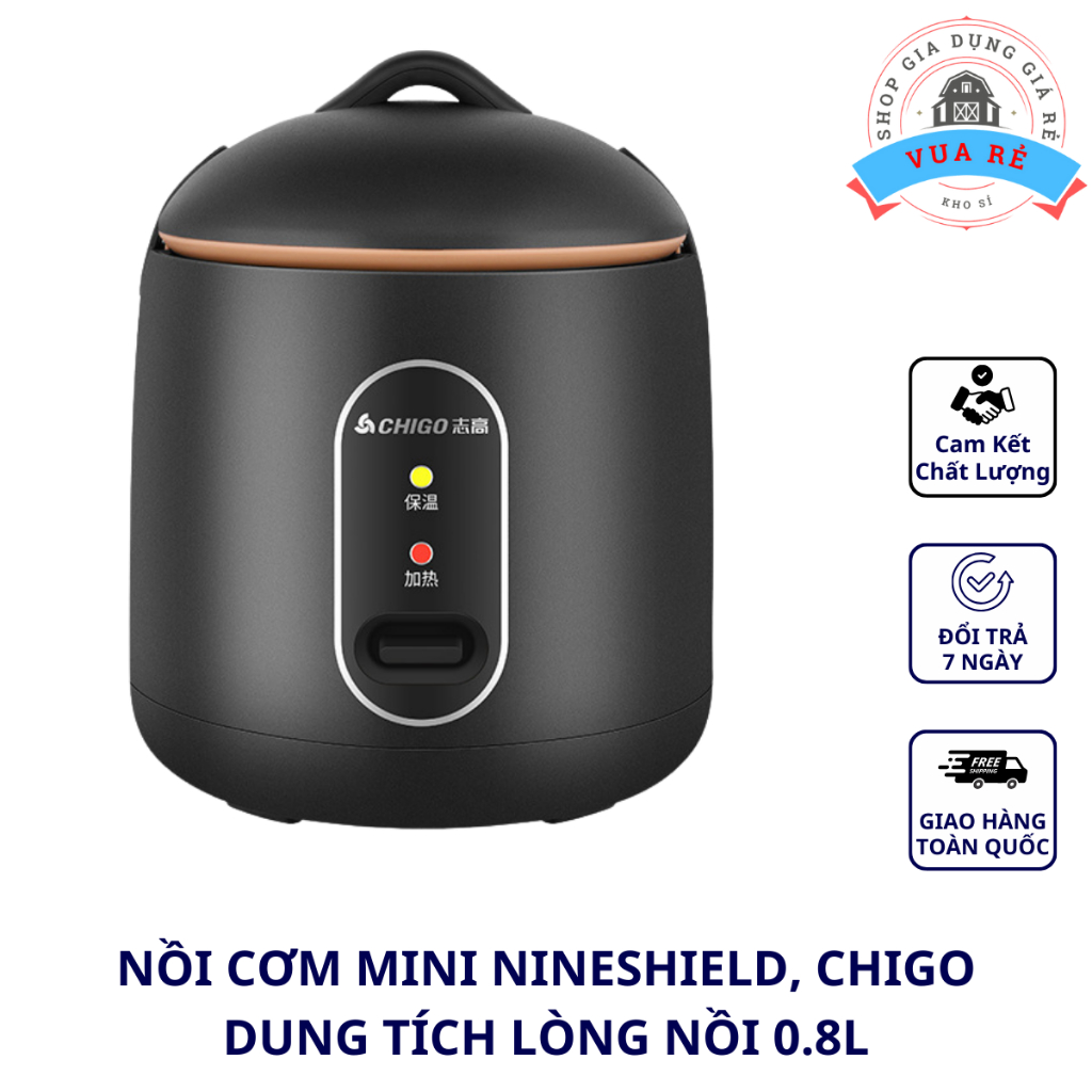 [VUA RẺ] Nồi Cơm Sinh Viên, Nồi Cơm Điện Tách Đường Mini Nineshield, Chigo