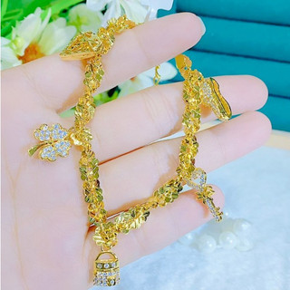 Lắc Tay Nữ Chuông Nhiều Charm Màu Vàng Sáng Da Bền Màu Không Dị Ứng Làm Quà Tặng Ý Nghĩa - Trang Sức Nữ Đẹp