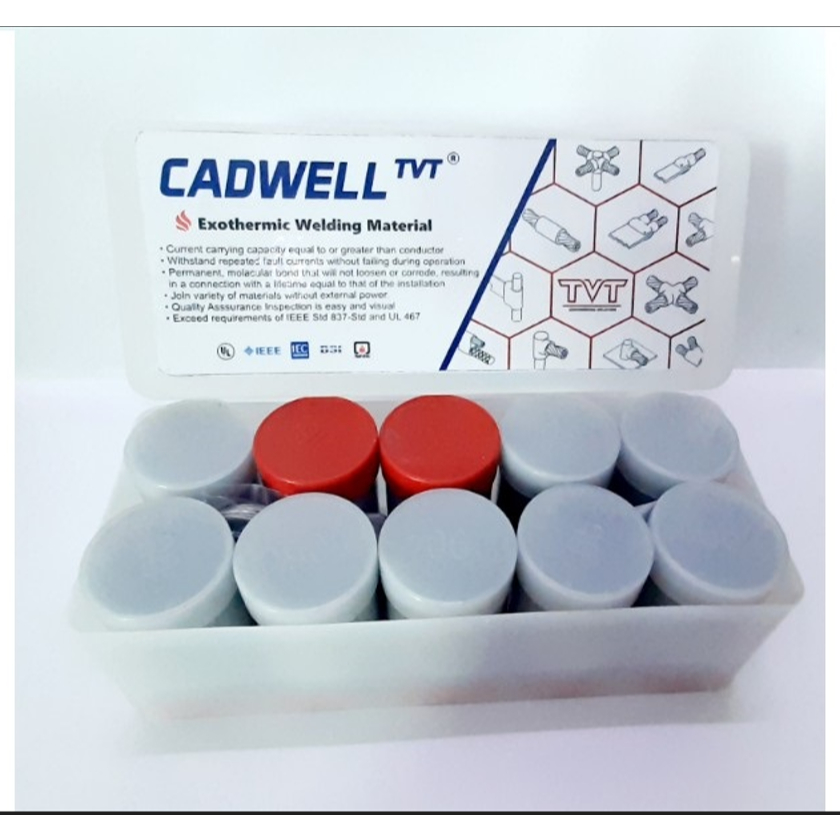 Thuốc hàn hoá nhiệt 90g Cadwell tvt, thuốc hàn hoá nhiệt cadwell tvt 115g, thuốc hàn 150g, thuốc hàn