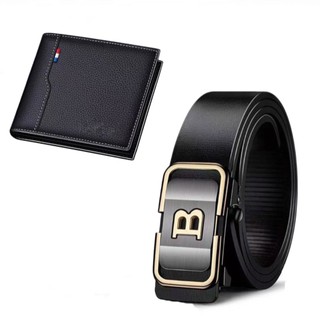 Combo bộ đôi thắt lưng da nam mb09 and ví da nam thời trang v20