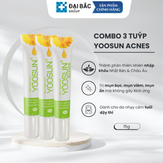[DƯỢC SĨ TƯ VẤN] Combo 3 Tuýp kem YOOSUN Acnes 15gr/tuýp ngừa mụn, giảm tiết bã nhờn, ngừa thâm sẹo