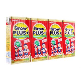 Sữa Bột Pha Sẵn Nutifood Grow Plus+ Đỏ Hương Vani 4 hộp x 110ml (Cho trẻ suy dinh dưỡng, thấp còi)