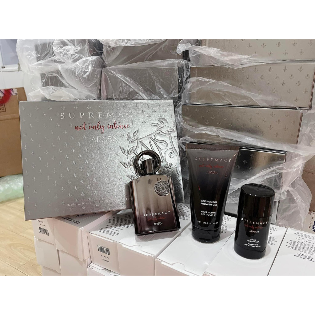 [ set fullsize. ] Set Nước hoa Afnan Supremacy Not Only Intense EDP 100ml + Shower Gel + Lăn khử mùi