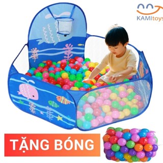 Nhà bóng cho bé kèm bóng 25 quả lều chơi gấp gọn và tự bung không cần lắp ráp vải dù mã 50079