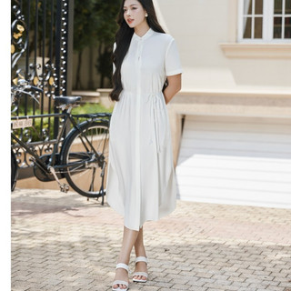 NỮ/Đầm dây lưng rời B993-106P DA LAT STORY 2100017030019 (Trắng)