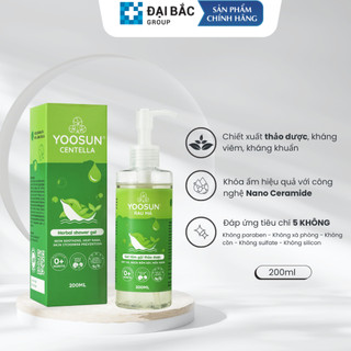 Gel tắm gội thảo dược YOOSUN Rau má giúp mát da, ngừa rôm sảy, mẩn ngứa chai 200ml