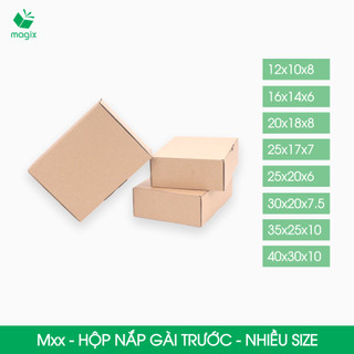 M - Combo 25 hộp carton đóng hàng nắp gài trước - Nhiều size | Magix Packaging