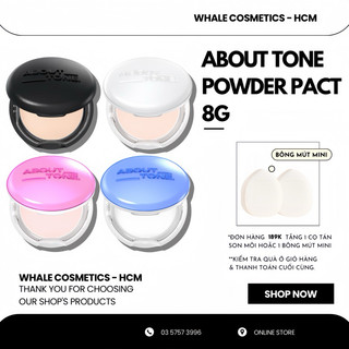 Phấn phủ About Tone Powder Pact phấn phủ Eglips Powder Pact