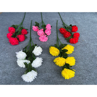 cành cúc vạn thọ 5 bông ( hoa giả)