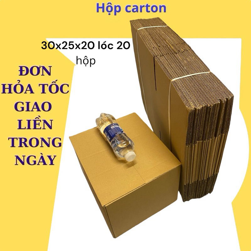 30x25x20 lóc 20 thùng đóng sản phẩm