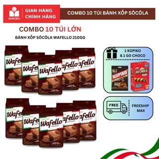 Combo 10 bánh xốp wafello chocolate 210g