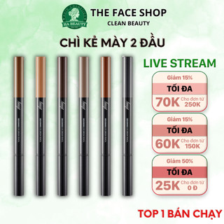 Chì kẻ mày trang điểm chân mày lông mày The Face Shop fmgt Designing Eyebrow Pencil 0.25g