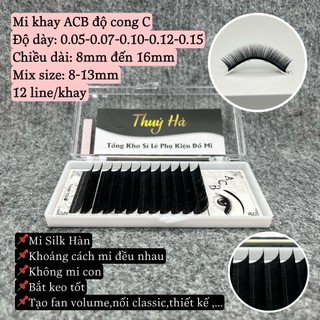 Mi khay acb độ cong c-cc / độ dày 0.05- 0.07- 0.10- 0.12- 0.15 / chiều dài 8mm-16mm / thúy hà