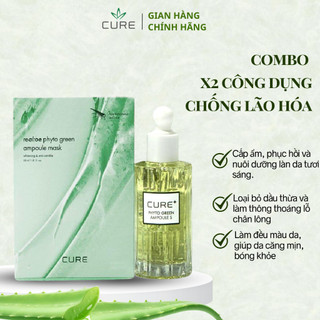 Combo X2 công dụng chống lão hóa (mặt nạ thạch lô hội, serum chống lão hóa)