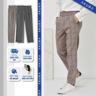 Quần tây nam slimfit AKUBA đứng form vải Tuytsi mềm mịn, thoáng khí, thấm hút mồ hôi tốt | 01K0489