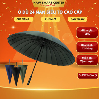 Ô dù siêu to kaw 24 nan loại tốt kiểu dáng đẹp, dù đi mưa siêu to, siêu cứng, chắc chắn, chống tia uv
