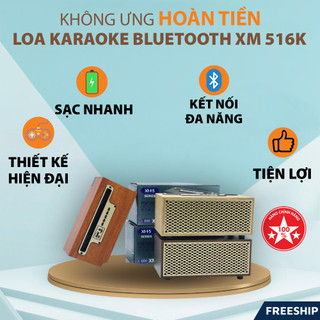 Loa bluetooth mini karaoke XM 516K 2 loa cầm tay không dây kèm dây hàng chính hãng bảo hành 2 năm