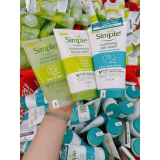 Sửa rửa mặt Simple Gel Kind To Skin Refreshing Facial Gel - Sửa rửa mặt cho da nhạy