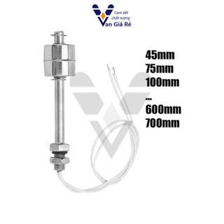 [Phao điện 1 Banh, Đủ size] Công tắc phao cảm biến mực nước dạng phao inox cho bồn chứa, bể nước, hồ, bình