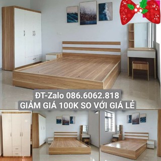 [FREESHIP TẠI HÀ NỘI] Giường - tủ gỗ MDF phủ melamin