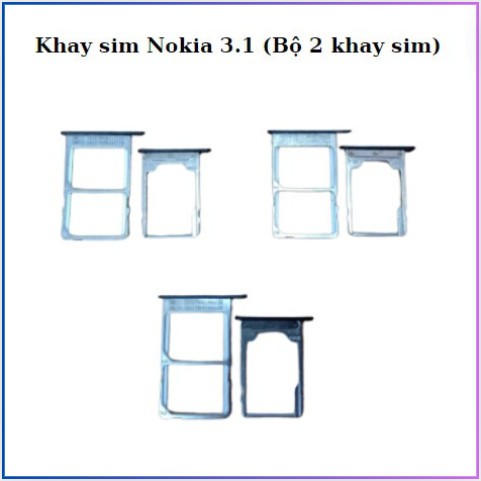 Khay sim Nokia 3.1 (bộ 2 khay sim)