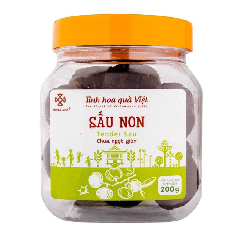 Ô mai sấu non Hồng Lam hộp 200g