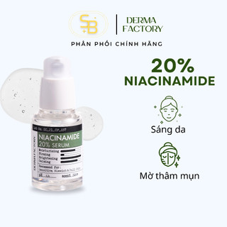 Serum dưỡng trắng da, mờ thâm Derma Factory Niacinamide 20% Serum 30ml