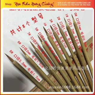 Bộ 9 Bút tiểu con cọp bút tiểu khải thư pháp thư họa vẽ tỉa cành hoa lá