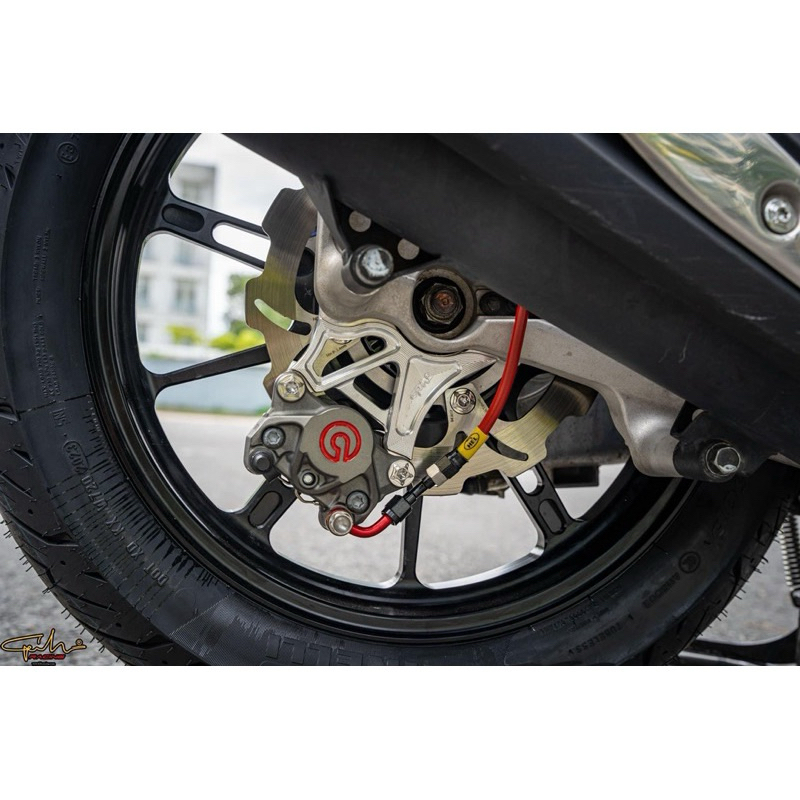 pat heo sau 2pis GHracing cho SHVN sh125/150 SH350 SH ý - heo quay xuống - đen bạc