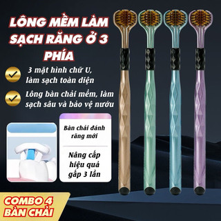 bàn chải đánh răng Đa chiều chải 3Mặt lông mềm mại đánh bay mọi mảng bám/1 chiếc