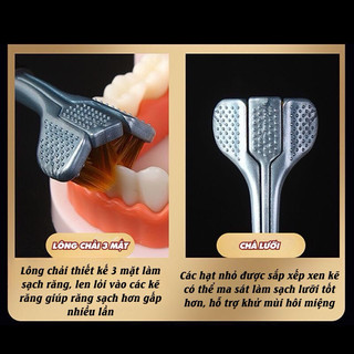 bàn chải đánh răng Đa chiều chải 3Mặt lông mềm mại đánh bay mọi mảng bám/1 chiếc