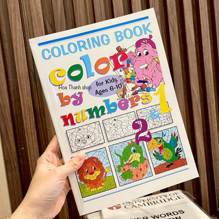 Tập vở tô màu theo số color by number cho bé mầm non