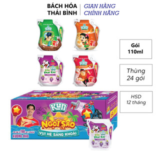 THÙNG 24 BỊCH 110ML SỮA TRÁI CÂY KUN Lif