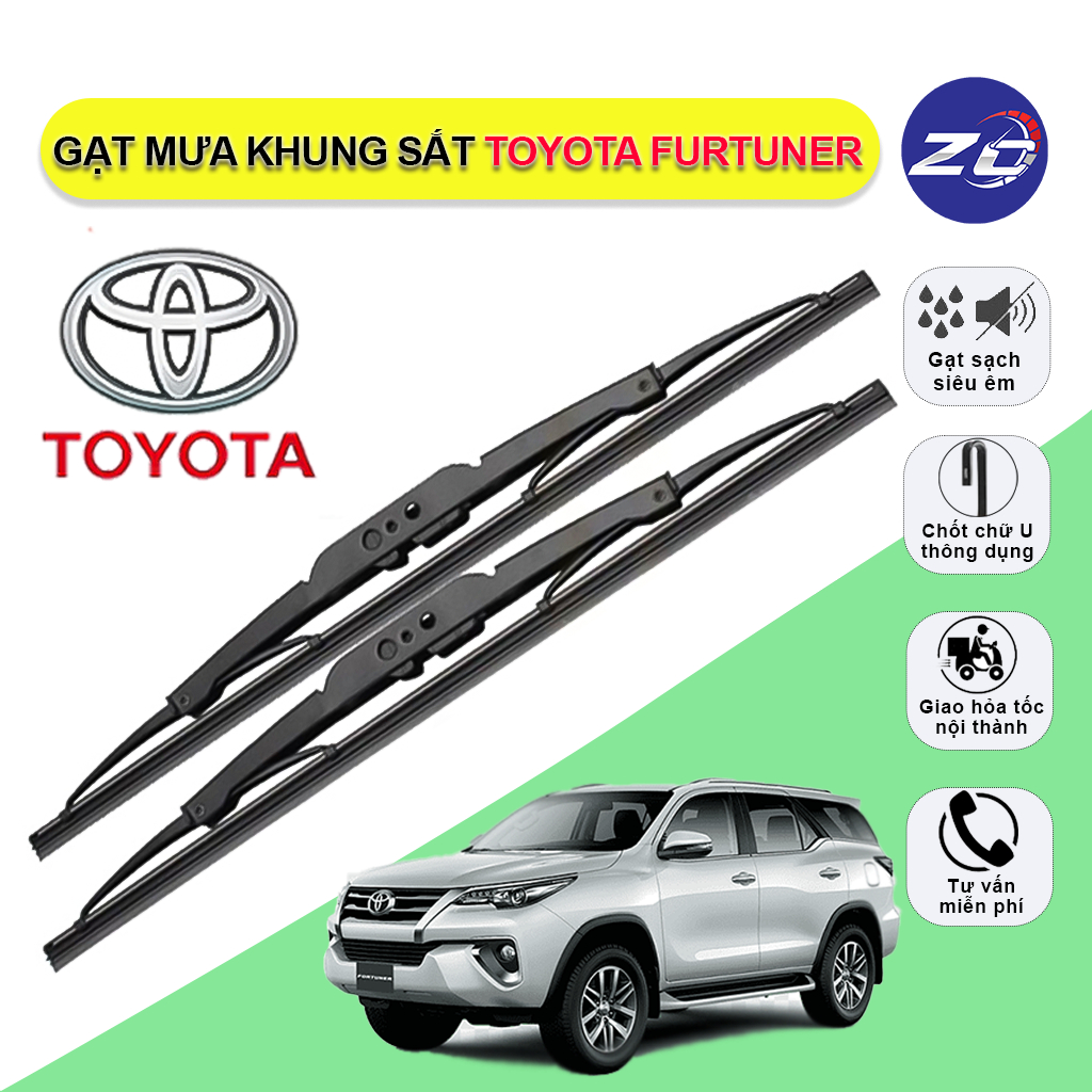 Cần gạt nước mưa xe Toyota Fortuner (2005-2022) ô tô, lưỡi gạt mưa silicon xe oto thông minh oto, xe