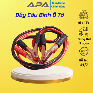 Dây câu bình ắc quy- dây câu bình điện ắc quy ô tô dài 4m lõi đồng có kẹp cách điện