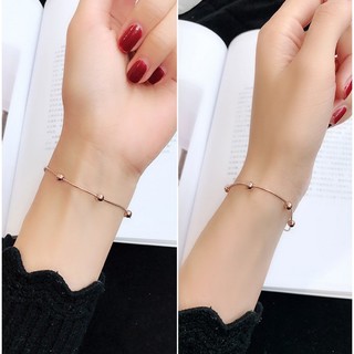 Lắc tay dây mì bi nhỏ titan ko đen cao cấp tt 0790