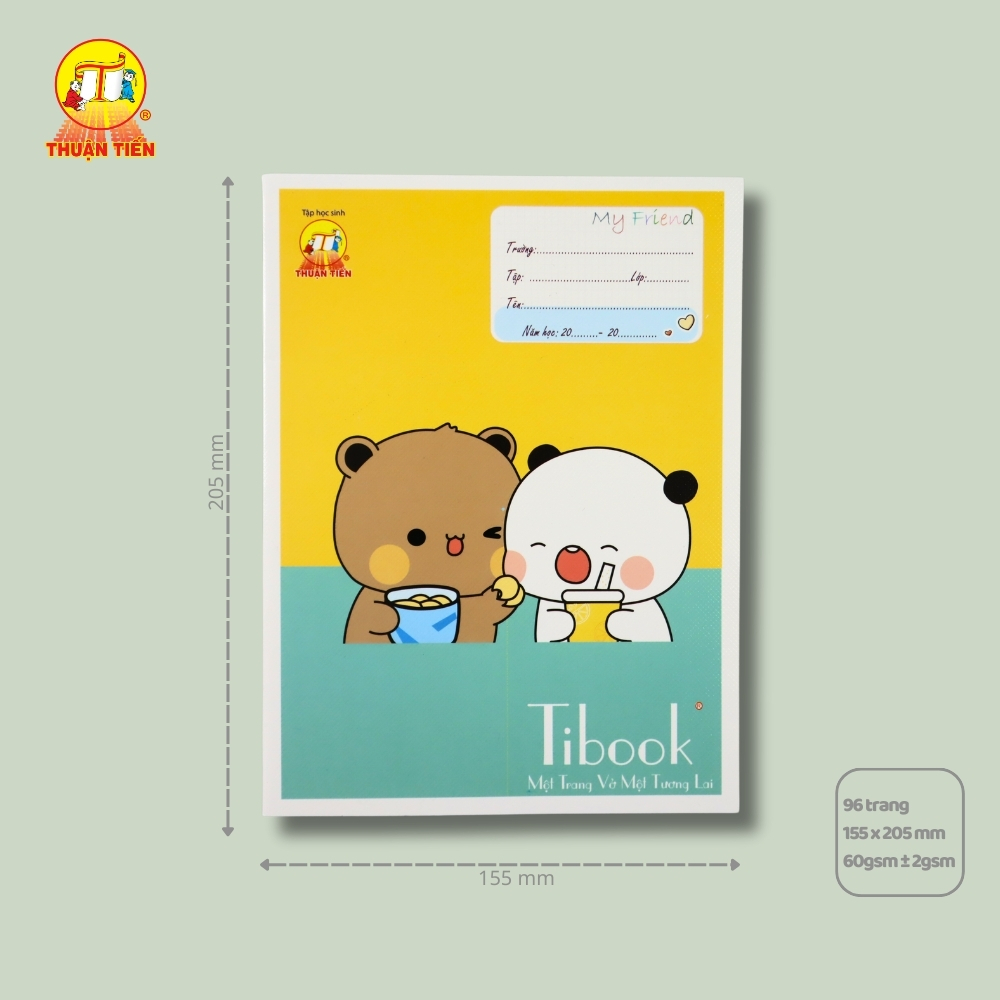 Tập 96 trang My Friend Thuận Tiến (10 quyển /lốc) 60gsm