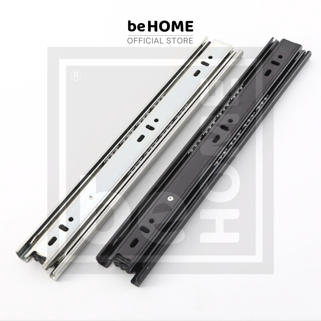 [Bản 42mm] BỘ 2 THANH RAY TRƯỢT HỘC TỦ - Ray Bi Trượt 3 Tầng đủ kích cỡ (ĐEN/ TRẮNG)