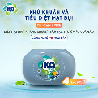 Viên Giặt Quần Áo KA pod Anti-dustmite 4in1 diệt mạt bụi, làm sạch sâu, kháng khuẩn, giữ màu vải (18v)