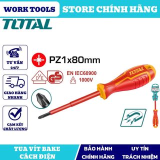 ĐỒ NGHỀ TOTAL Tua vít bake cách điện THTISPZ180 < HÀNG CHÍNH HÃNG >