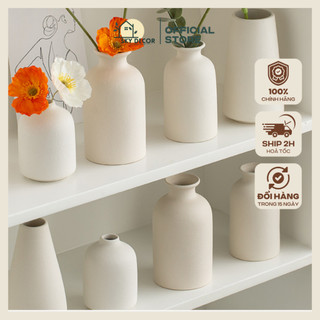 Bình Hoa Gốm, Bình Gốm Cắm Hoa Sky Decor Phong Cách Minimalism