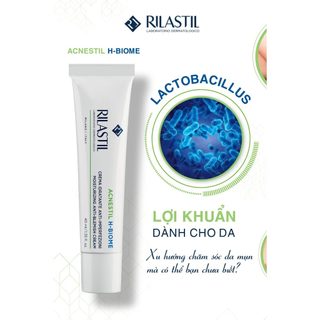 Kem dưỡng ẩm, kiềm dầu cho da mụn - rilastil acnestil h-biome