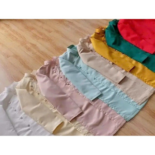 Áo Dài Cách Tân Nam Trơn Chất Liệu Tacta Đính Cúc Bọc