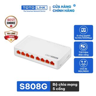 TOTOLINK S808G - Switch 8 cổng Gigabit Bộ chia mạng máy tính bàn PC Laptop dễ sử dụng