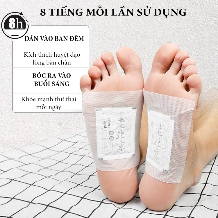 Hộp 50 Miếng Dán Thải Độc Bàn Chân SHODWE Ngải Cứu Giúp Thư Giãn Ngủ Ngon Giảm Nhức Mỏi Tê Chân Giải Độc Hiệu Quả