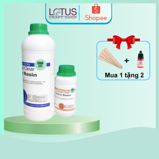 Keo Epoxy Resin Trong Suốt Dùng Vẽ Cá 3D, Đổ Khuôn Handmade - LRAB 312 Bộ 1kg