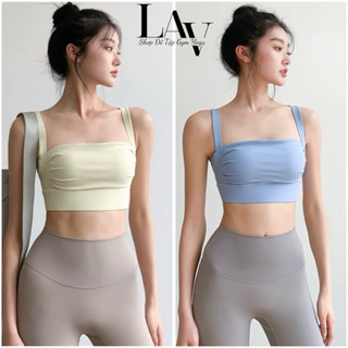 Áo bra tập Gym Yoga Lulu hở lưng vuông tôn dáng, chống sốc nâng đỡ vòng 1 - LAV Activewear