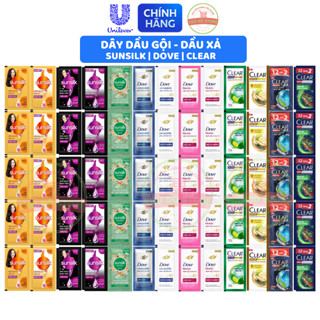 Dây Dầu Gội Dầu Xả Sunsilk | Dove | Clear Cho Tóc Đẹp Tự Nhiên